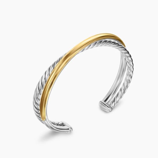 David Yurman Twisted Cylindrical Bangle Elegant Fine Jewelry