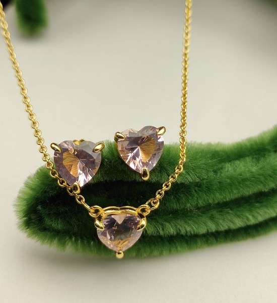 David Yurman Heart Rhinestone Pendant Necklace