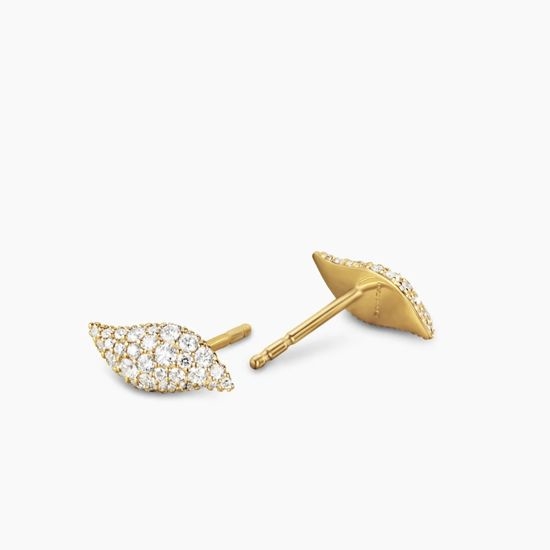 David Yurman Pave Small Flute Stud Earrings