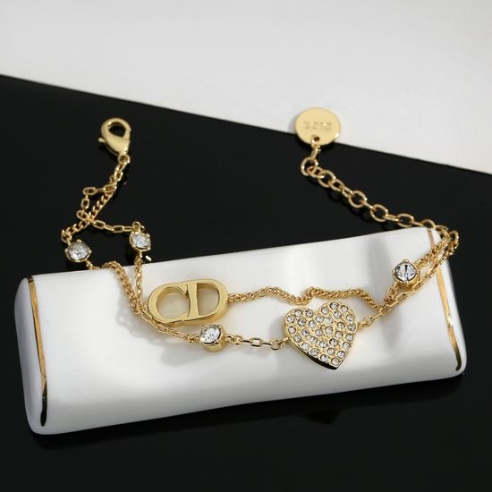 Christian Dior CD Double Layer Fashion Bracelet